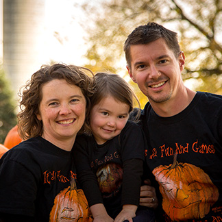 Erin and Steve are among the friendly family members you'll see at Howell's Pumpkin Patch and Dried Florals in Cumming, Iowa.